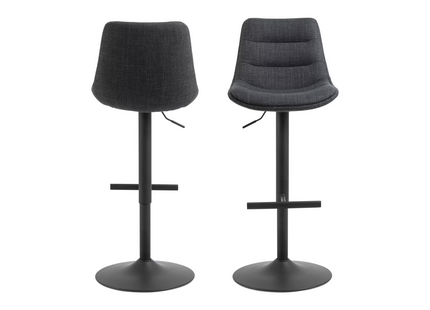 AC Design Barhocker Adisa 2 Stück, 47 x 95 cm, Dunkelgrau