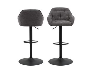 AC Design Barhocker Brooke, 2 Stück, 52 x 109 cm, Anthrazit