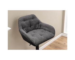 AC Design Barhocker Brooke, 2 Stück, 52 x 109 cm, Anthrazit