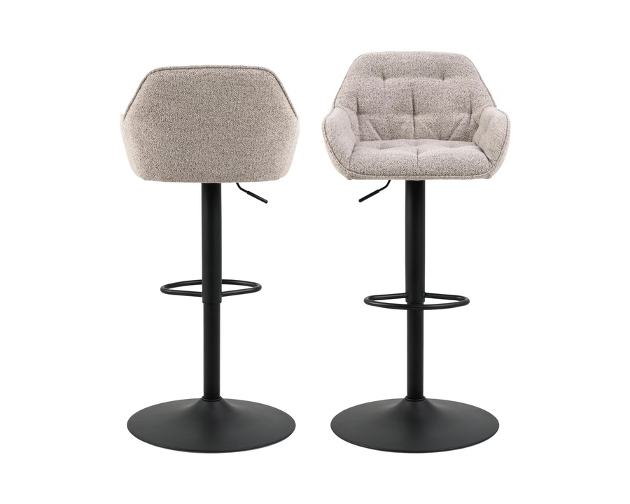 AC Design Sgabello da bar Brooke, 2 pezzi, 52 x 109 cm, Beige