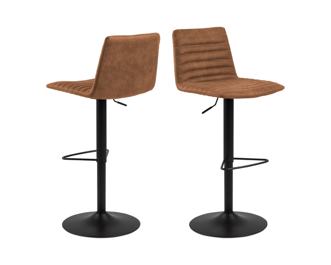 Tabouret de bar AC Design Kimmy, 2 pièces, 50 x 110,5 cm, Camel