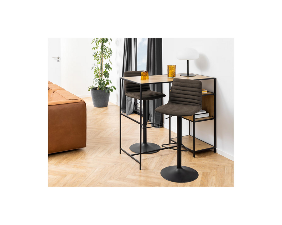 AC Design Sgabello da bar Kimmy, 2 pezzi, 50 x 110.5 cm, Antracite