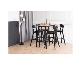 AC Design Barhocker Roxby, 2 Stück, 45 x 105 cm, Schwarz