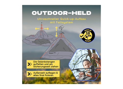 Where tomorrow Pop-Up-Zelt Drei Personen - Grau