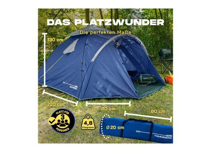 Where tomorrow Drei Personenzelt Pop-Up - Blau