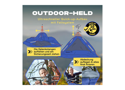 Where tomorrow Drei Personenzelt Pop-Up - Blau