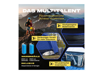 Where tomorrow Drei Personenzelt Pop-Up - Blau