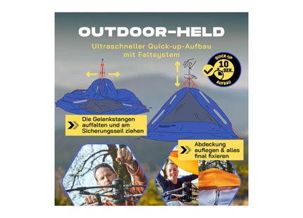 Where tomorrow Drei Personenzelt Pop-Up - Blau