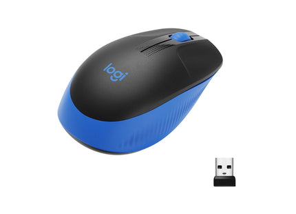 Logitech Mouse M190 Blue/Black, wireless