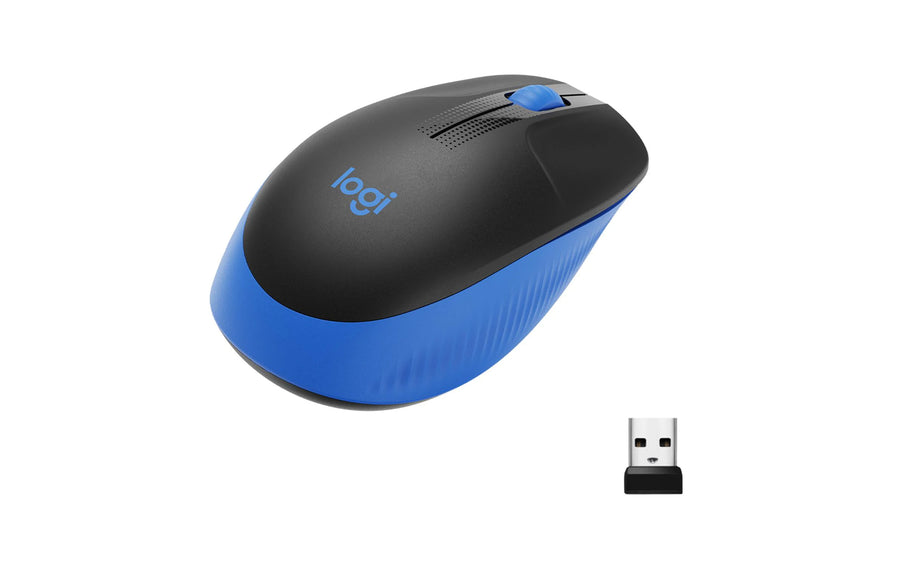 Logitech Mouse M190 Blue/Black, wireless
