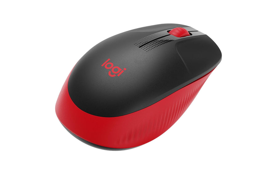 Logitech Maus M190 Rot/Schwarz, kabellos