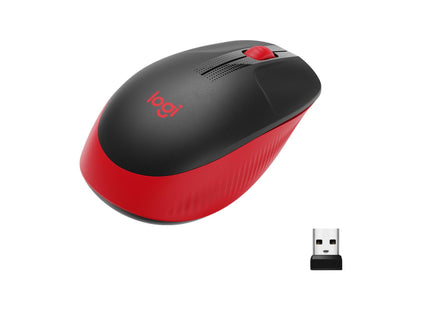 Logitech Mouse M190 Red/Black, wireless