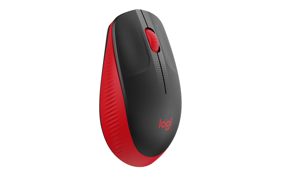 Logitech Maus M190 Rot/Schwarz, kabellos