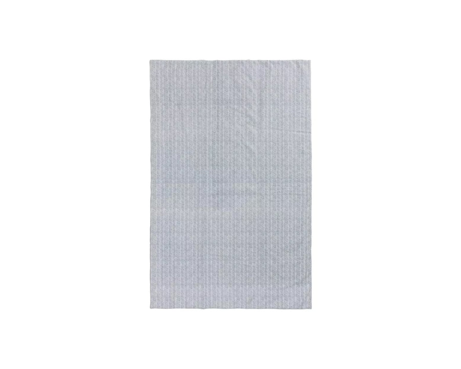 Urbanara Coperta da picnic Mallur 130 x 190 cm - Verde grigio / Bianco