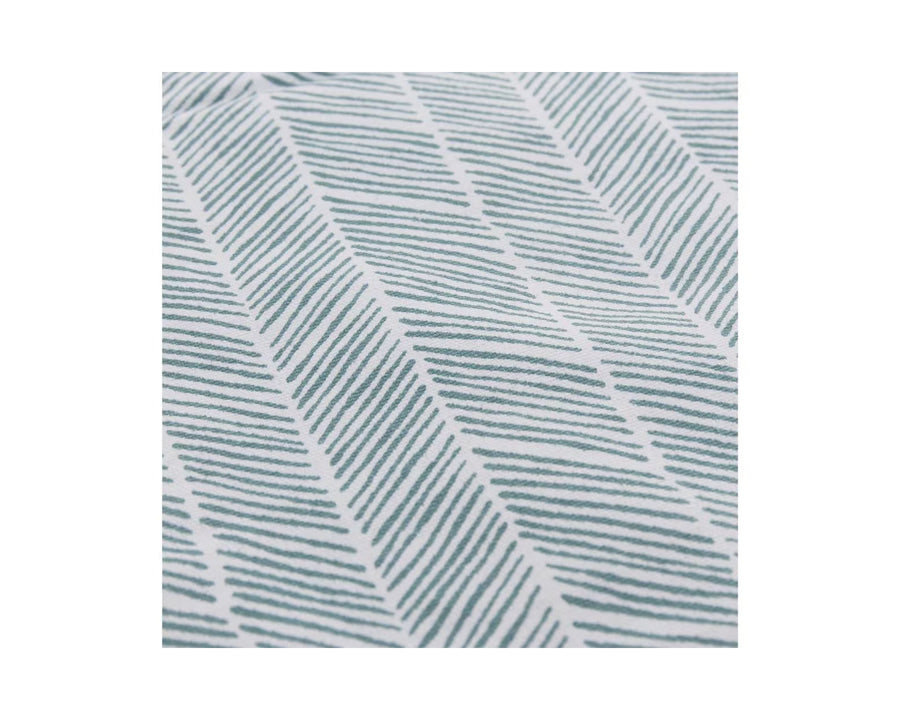 Urbanara Coperta da picnic Mallur 130 x 190 cm - Verde grigio / Bianco