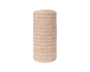 Couverture de pique-nique Urbanara Mallur 130 x 190 cm - abricot / blanc