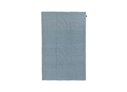 Urbanara Picknickdecke Mallur 130 x 190 cm - Taubenblau / Naturweiss