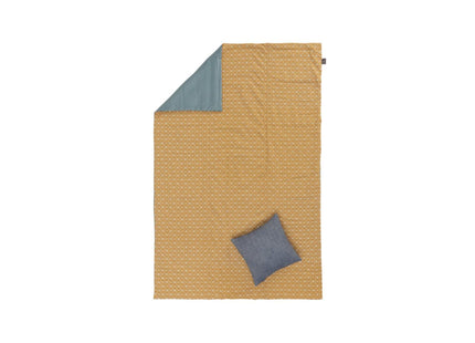 Urbanara Picknickdecke Ankisa 130 x 190 cm - Grüngrau / Weiss