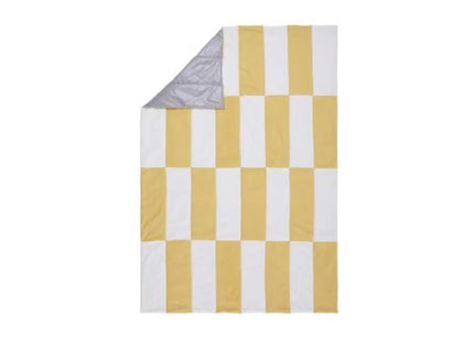 Urbanara Picknickdecke Tamina 180 x 120 cm - Sandgelb / Naturweiss