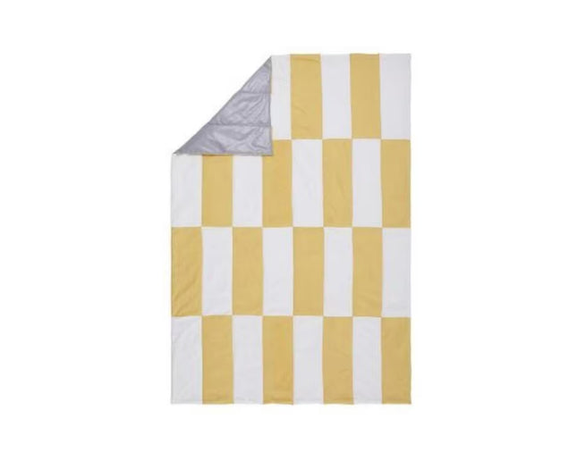 Urbanara Picknickdecke Tamina 180 x 120 cm - Sandgelb / Naturweiss