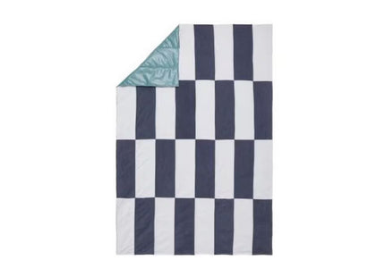 Urbanara Picknickdecke Tamina 180 x 120 cm - Blaugrau / Naturweiss