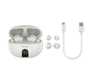 Écouteurs intra-auriculaires sans fil Philips TAT2520WT/00, blancs