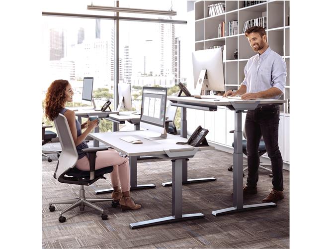 Fellowes Piano del tavolo Levado 180 x 80 cm, Grigio