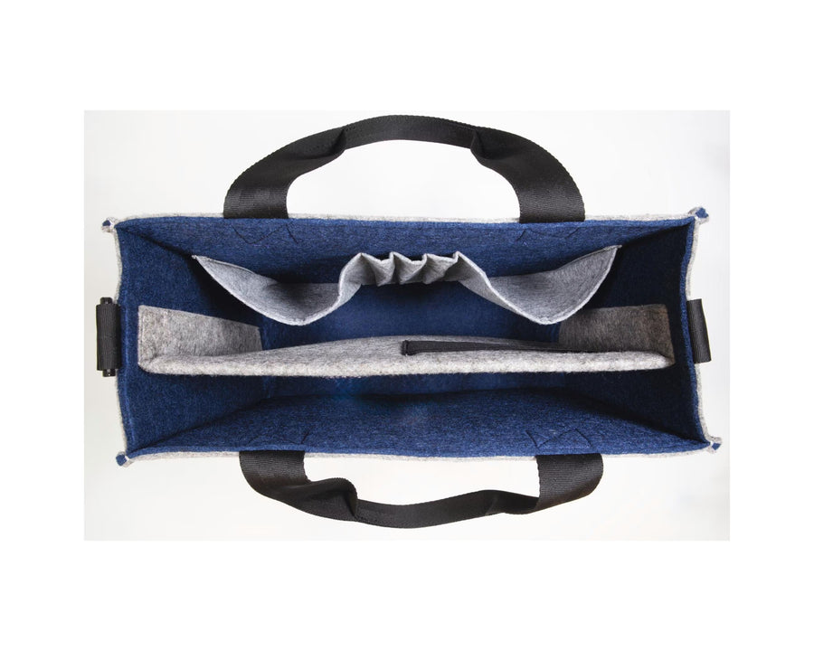 Sigel Borsa per notebook Desk Sharing Bag Bicolor M, Grigio/Blu 15.4 "