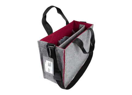 Sigel Notebooktasche Desk Sharing Bag Bicolor M, Grau/Rot 15.4 "