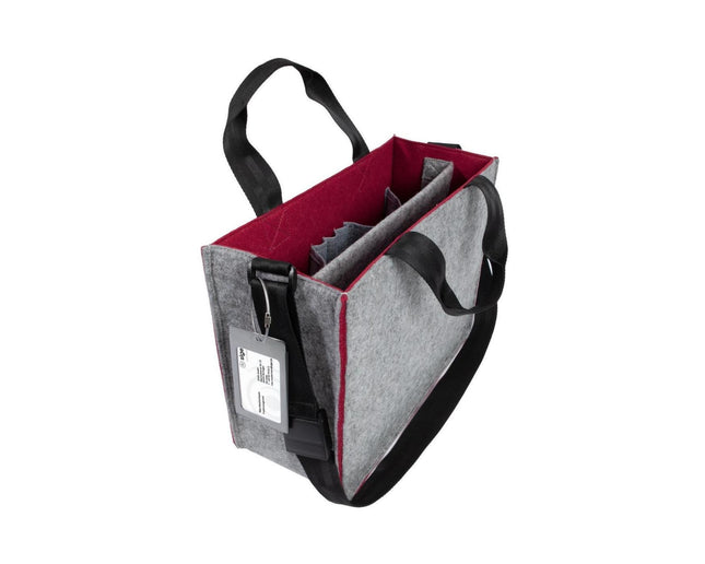Sigel Notebooktasche Desk Sharing Bag Bicolor M, Grau/Rot 15.4 "