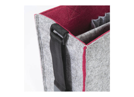 Sigel Notebooktasche Desk Sharing Bag Bicolor M, Grau/Rot 15.4 "