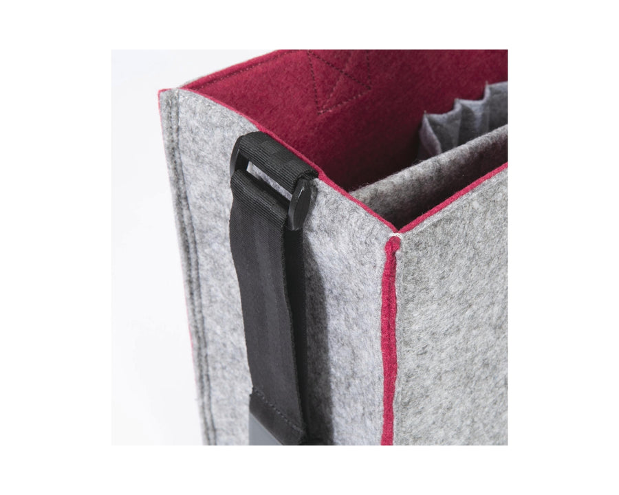 Sigel Borsa per notebook Desk Sharing Bag Bicolor M, Grigio/Rosso 15.4 "
