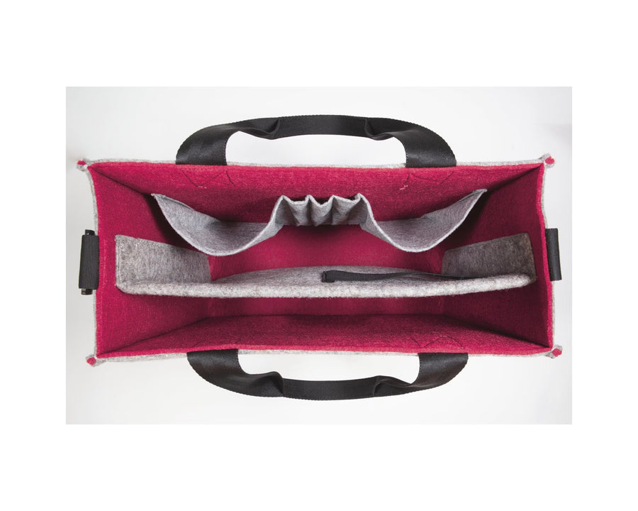 Sigel Borsa per notebook Desk Sharing Bag Bicolor M, Grigio/Rosso 15.4 "