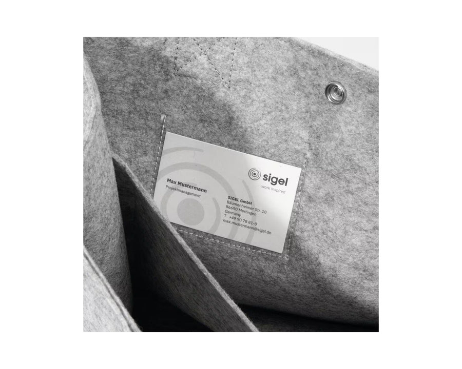 Sigel Borsa per notebook Desk Sharing Bag Basic M, Grigio chiaro 15.4 "