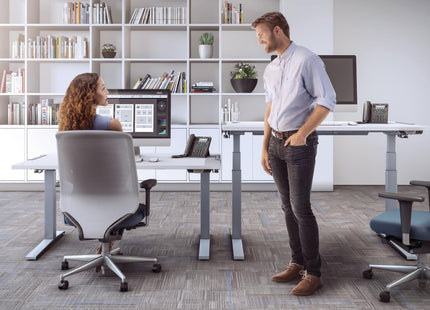 Fellowes Steh- & Sitzgestell Levado ohne Tischplatte, Silber