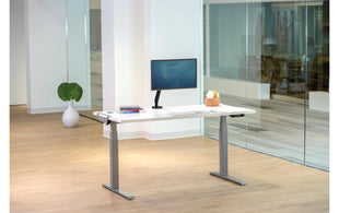 Fellowes standing and sitting frame Levado without table top, silver