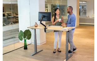 Fellowes standing and sitting frame Levado without table top, silver