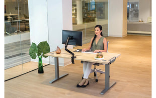 Fellowes standing and sitting frame Levado without table top, silver