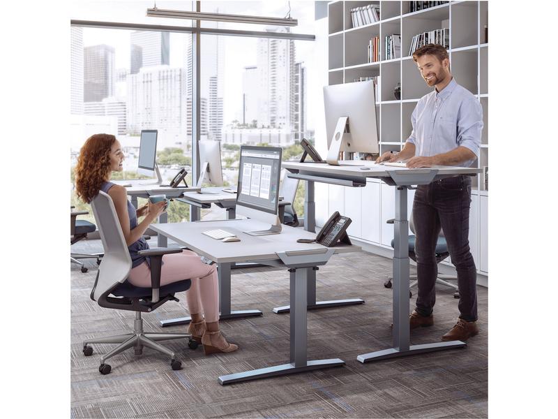 Fellowes Piano del tavolo Levado 160 x 80 cm, Acero