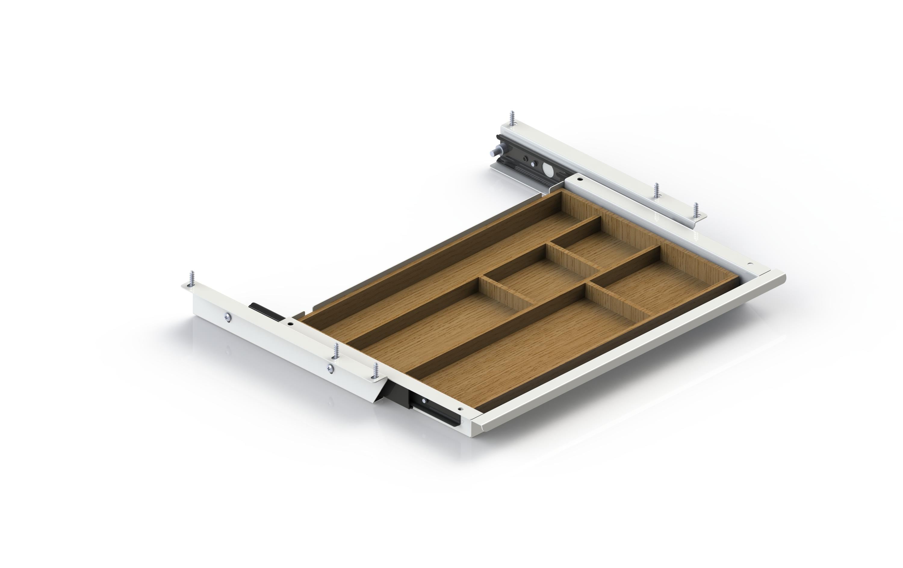Actiforce Cassetto portaoggetti SN 43.4 x 4.4 x 26 cm, Bianco