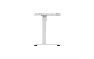 Table Contini ET118, 120 x 60 cm, avec plateau en verre, blanc