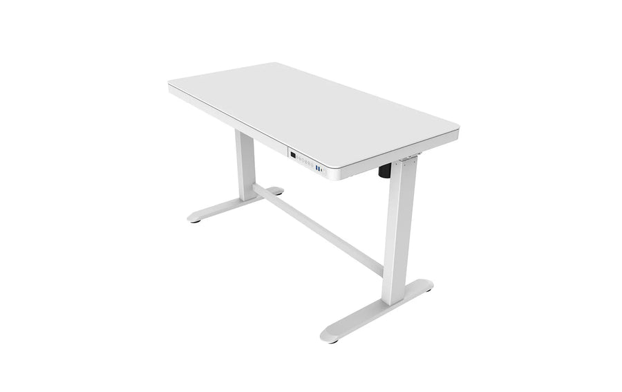 Contini Tavolo ET118, 120 x 60 cm, con piano del tavolo in vetro, Bianco