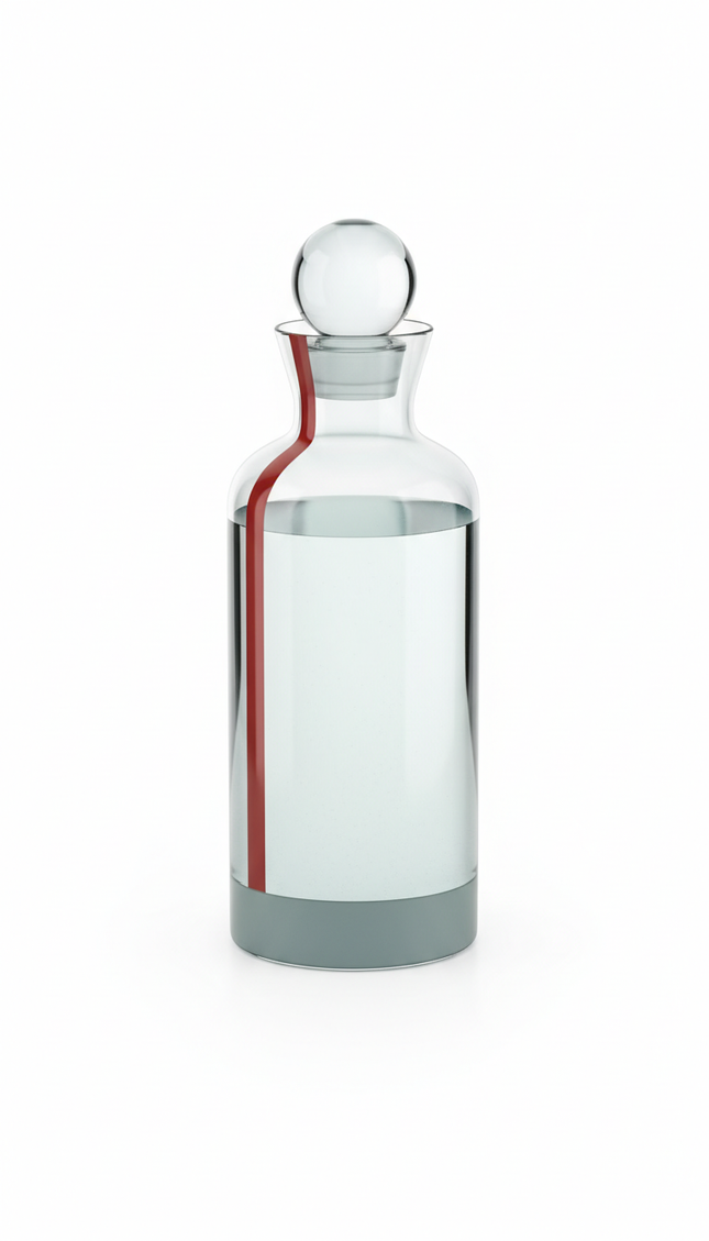 Glas Karaffe mit Holzdeckel