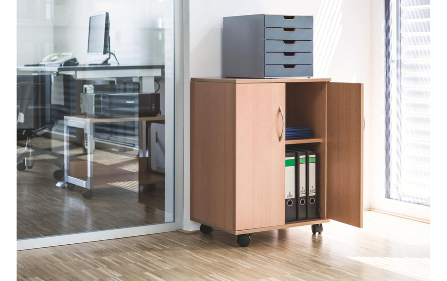 DURABLE Carrello multifunzione 74/53 2 ante, 2 ripiani, Marrone