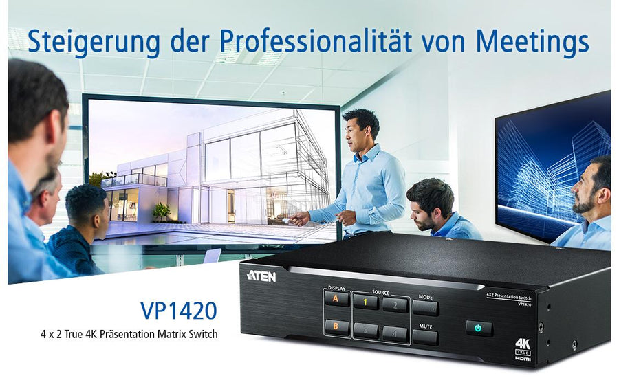 Aten Matrix Switcher VP1420 4 x 2 True 4K HDMI