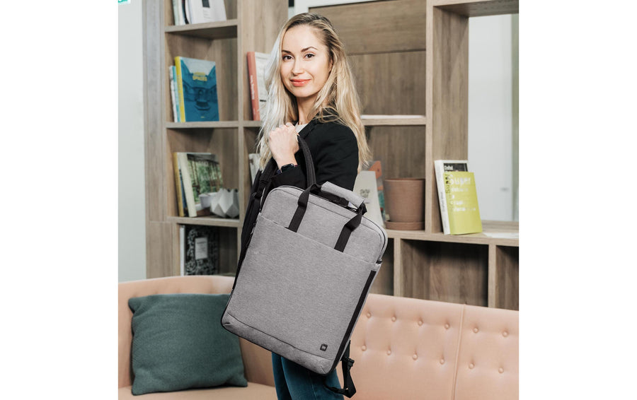 DICOTA Borsa per notebook Eco Tote Bag MOTION 15.6 ", Grigio chiaro