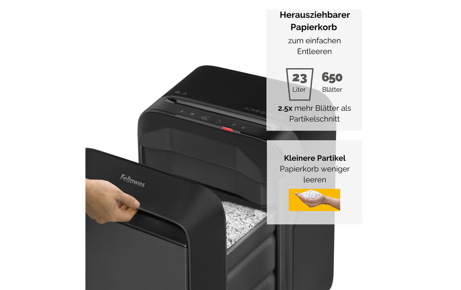 Fellowes Aktenvernichter LX211 P-5, 15 Seiten, Schwarz - Foto 7