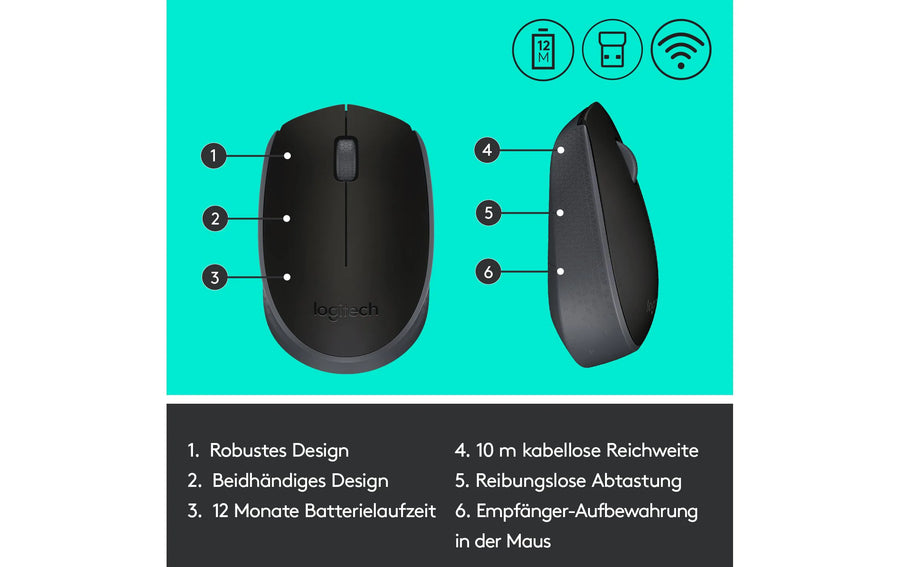 Logitech Mouse B170, Black