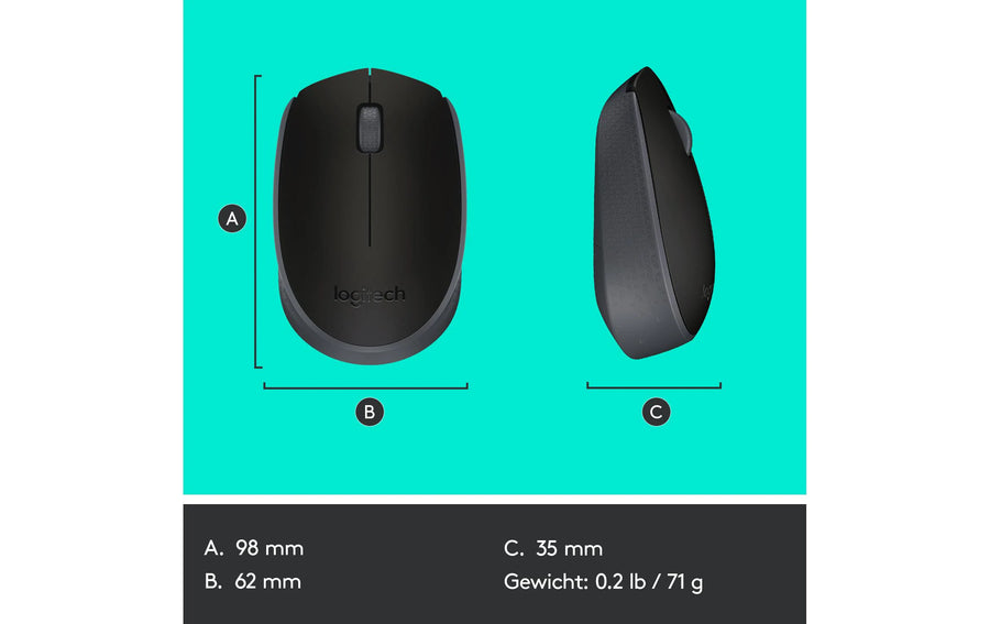 Logitech Mouse B170, Black