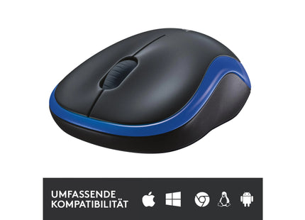 Logitech Mouse M185 Wireless, Blue-Black